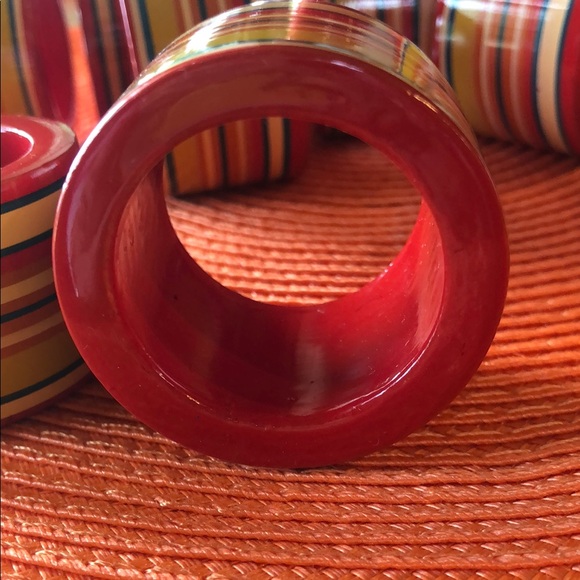 Colorful Striped Napkin Rings - Picture 3 of 3